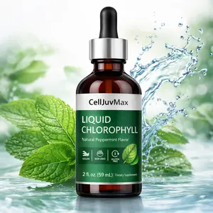 Liquid Chlorophyll Drops – 2 oz – Plant-Derived Vegan Formula with Refreshing Mint Flavor – Free from GMOs and Gluten – Daily Wellness Supplement
