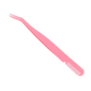 VOCOSTE 1pc Women's Eyelash Extension Tweezers with Combs for Beauty Parlor