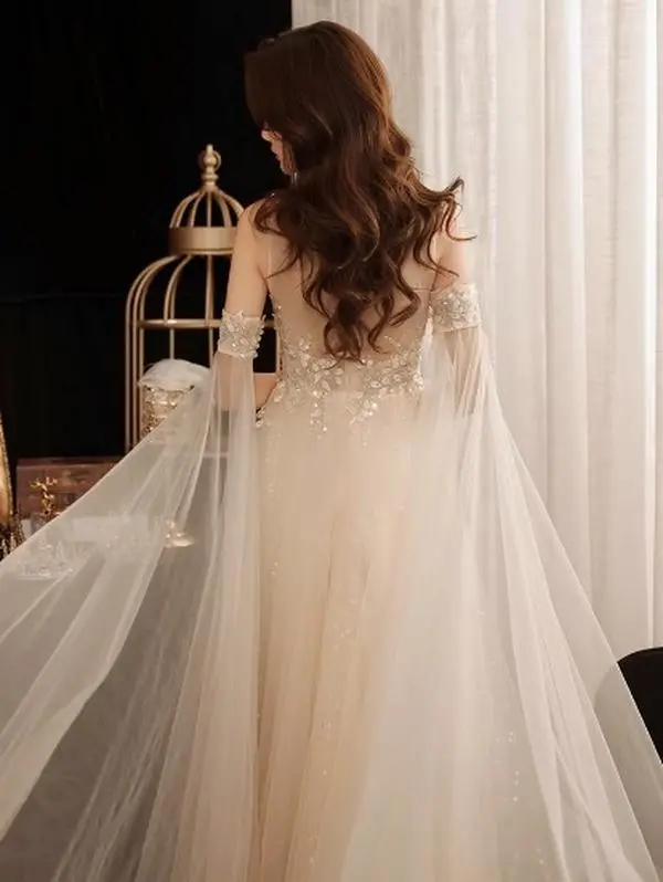 flowy bridal shower dress Spring Summer Romantic White Asymmetric Lace Patchwork Wedding Women Formal White Prom DressENCHNT this party dress will be your lovely partner. flowy bridal shower dress -