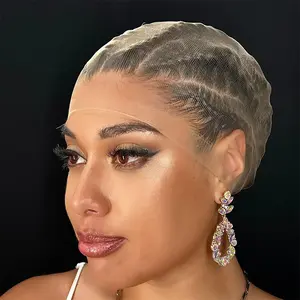 1Pack Top Stocking Nylon Wig Cap HairNet For Making WigsNets Natural BeigeStretch Mesh Wig Cap For Weave Hair Wig FreeSize