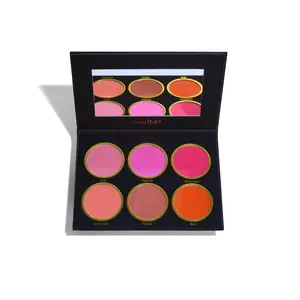 Be Bold Powder Blush Palette - Create Your Own Custom Shade, Mixing Apricot, Tangerine, Watermelon, Fuschia & Coral for a Flattering Finish