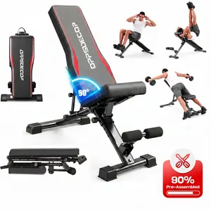 【Summervibes】OppsDecor 900LBS Adjustable Weight Bench - Full Body Workout Incline Decline Flat Utility Bench with Quick Folding, Fast Adjustment, Ideal Gift for Father's Day, Christmas, Arm Exercise Equipment,summervibes outdoorfun