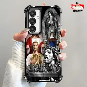 Suitable for [Galaxy S24 Fe] Jesus new stylish high-quality electroplated four-corner protective case affordable anti-drop and anti-fingerprint 995