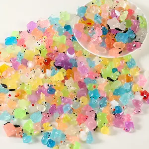 20 Random Glow-in-the-Dark Luminous Solid Color Resin Figurines, Bulk Mini Collectible Landscape Decor, Desktop Ornament Accessories, Party Decoration Gift, 20 Random Glow-In-The-Dark Figurines