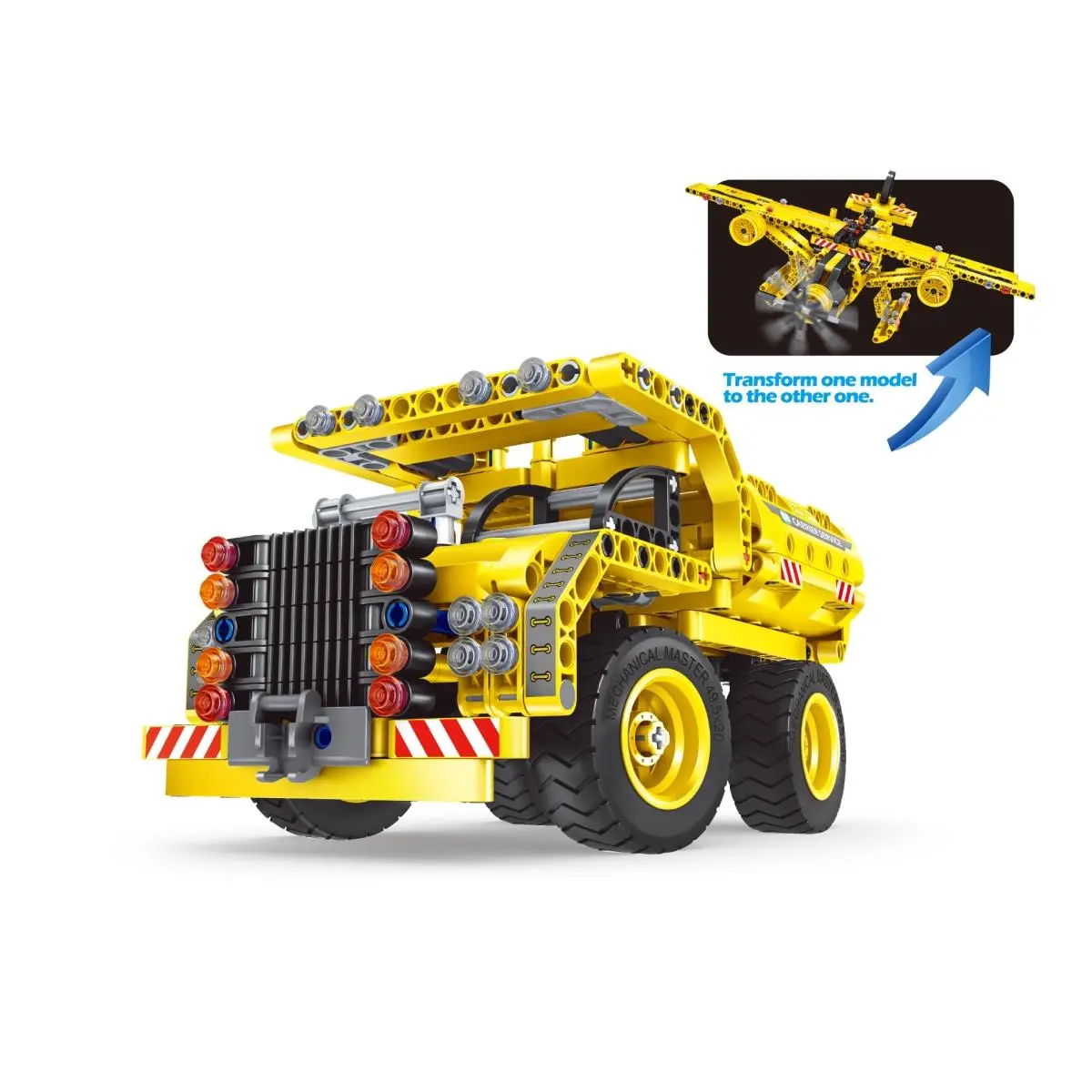 212 MAIN Small Animal Durable Safe Construction Toy Kit - 361 Plastic Pieces, 6-8 Years Learning Engineering Toy, Aids Child Development, Builds 2 Models (Dump Truck, Airplane) for Pet Play