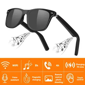 2026 New Smart Bluetooth Glasses with IP68, Built-in Speakers & Mic, Blue Light Blocking