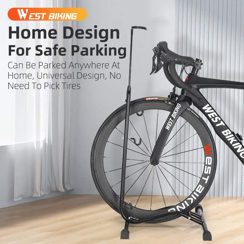WEST BIKIN adjustable steel bicycle frame indoor/outdoor wall-mounted stand, suitable for mountain and road bicycles