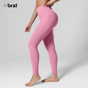 BRXL [Discount for live】Women's High-Waisted No Front Seam 25" Yoga Pants Buttery Soft Seamless Leggings with Pockets & UPF 50+ Fall Outfits Flared Leggings-brxl-3