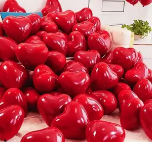 20pcs Love Heart Shaped Red Latex Balloons-10 Inches Decor