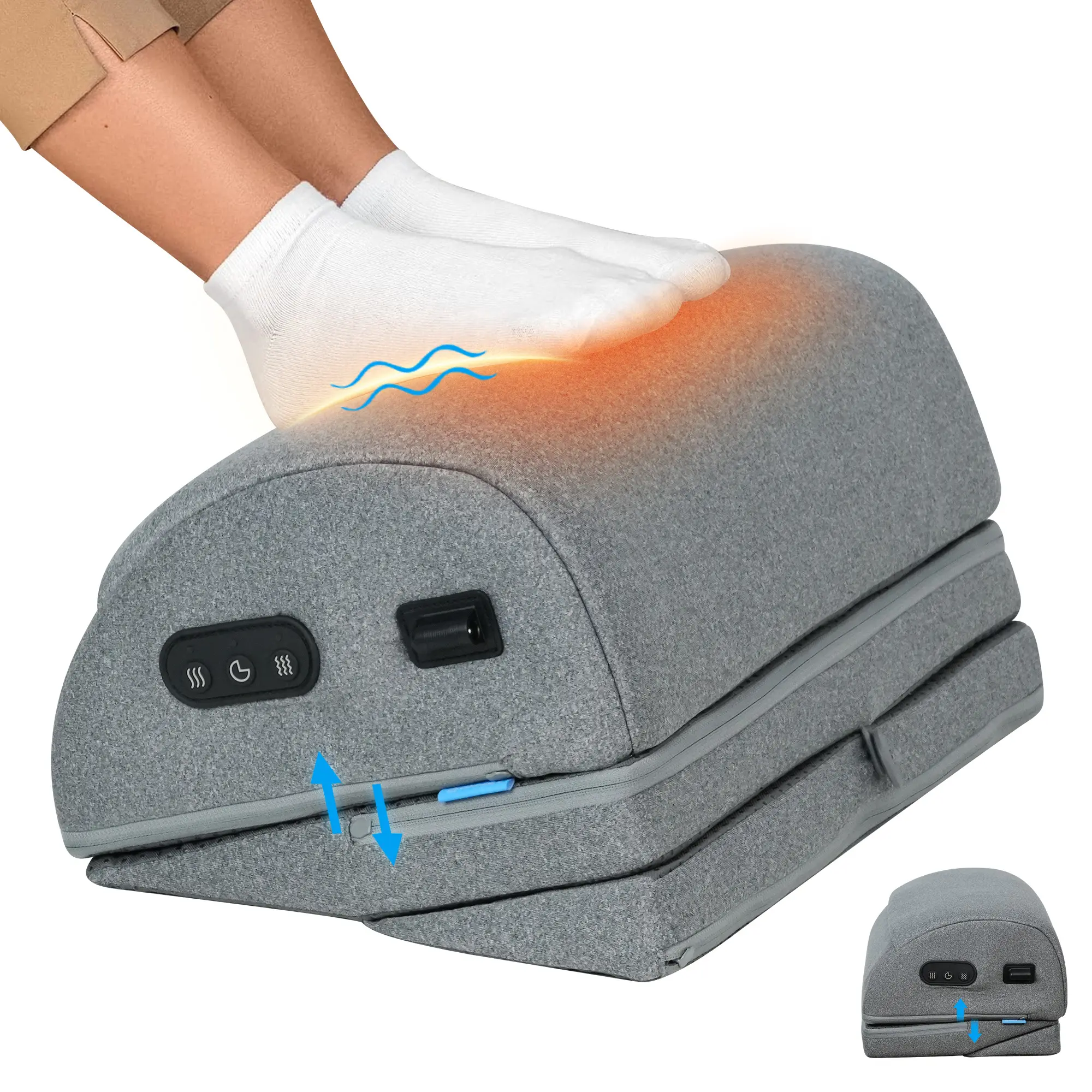 Comfier Foot Rest Under Desk at Work with Heat,Vibration,Foot Heater Foot Warmer,3 Height Under Desk Foot Rest for Office Chair,Gaming Chair Footstool, Ergonomic Heated Footrest,Computer Desk Use summerwins