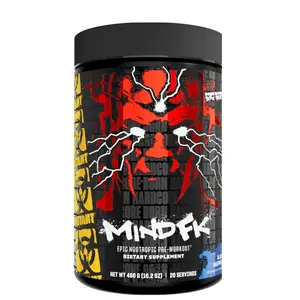 Mutant Mind FK Pre-Workout – Epic Nootropic Brain Focus Formula – 400g Enfinity Paraxanthine – 20 Servings – Blue Raspberry Flavor – Boost Mental Clarity & Energy Caffeine Supplement