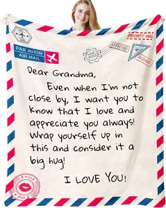 Grandma Gifts, Birthday Gifts for Grandma, Gift Ideas for Grandma, Grandmother Gifts Throw Blanket 60" x 50", Gifts for Grandma from Granddaughter/Grandson/Grandkids/Grandchildren, Grandma Presents