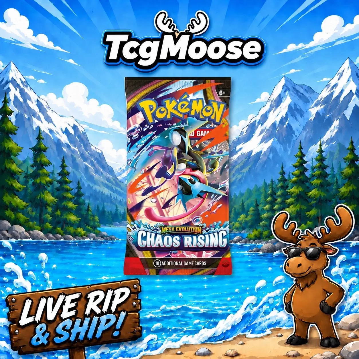 Pokemon Mega Evolution Chaos Rising Booster Packs (LIVE RIP)