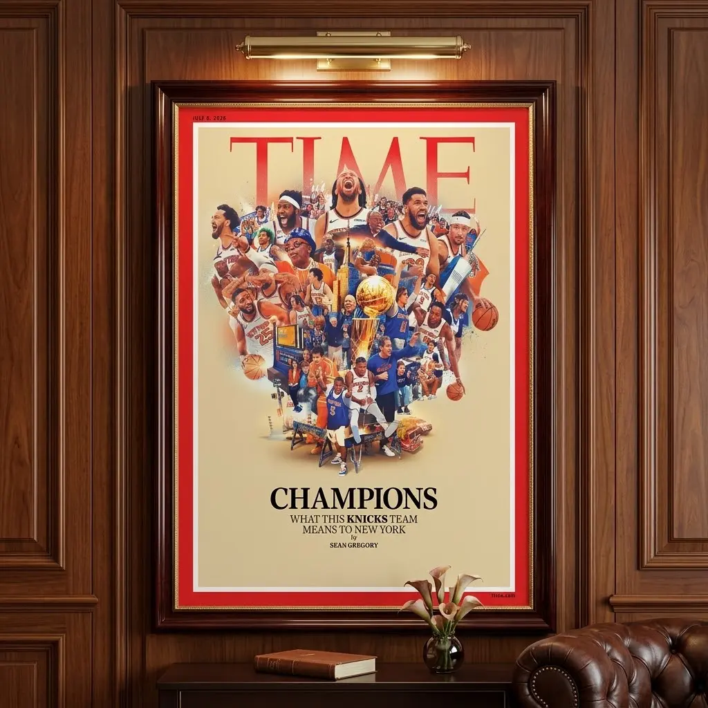 New York Knicks 2026 Championship Poster, Basketball Wall Art Print, Vintage Sports Decor, Fan Gift, No Frame