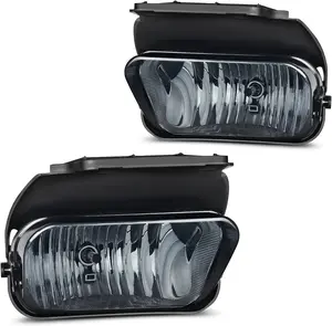 YITAMOTOR Fog Lights Compatible with 1999 2000 2001 2002 Chevy Silverado / 2000 2001 2002 2003 2004 2005 2006 Suburban / 2000-2006 Chevy Tahoe Fog Lamps with 880 12V 27W Bulbs car  led  lights  reflectors Headlight Chrome Cover