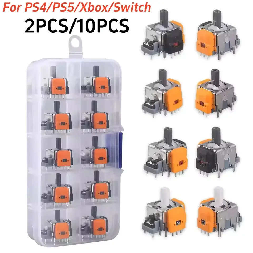 Replacement Hall Effect Joystick 3D Analog Sensor ThumbStick for PS5/PS4/Xbox One/Switch Pro Controller Repair Parts Accessory