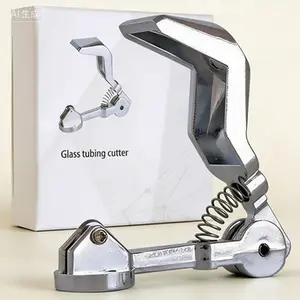 Professional Precision Glass Cutter with Tungsten Carbide Wheel, Reusable Tool for Glass Tubing and DIY Projects, Durable Cutter for Laboratory Use, Max 2.4 Inch 60mm Diameter Cutting Capacity