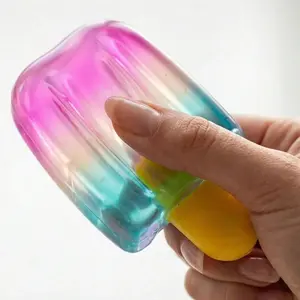Ice Cream Design Squeeze Stress Ball, Cute Squishy Moldable Slow Rise, Relaxing Sensory Fidget Toy, Anxiety Relief Squeeze Ball