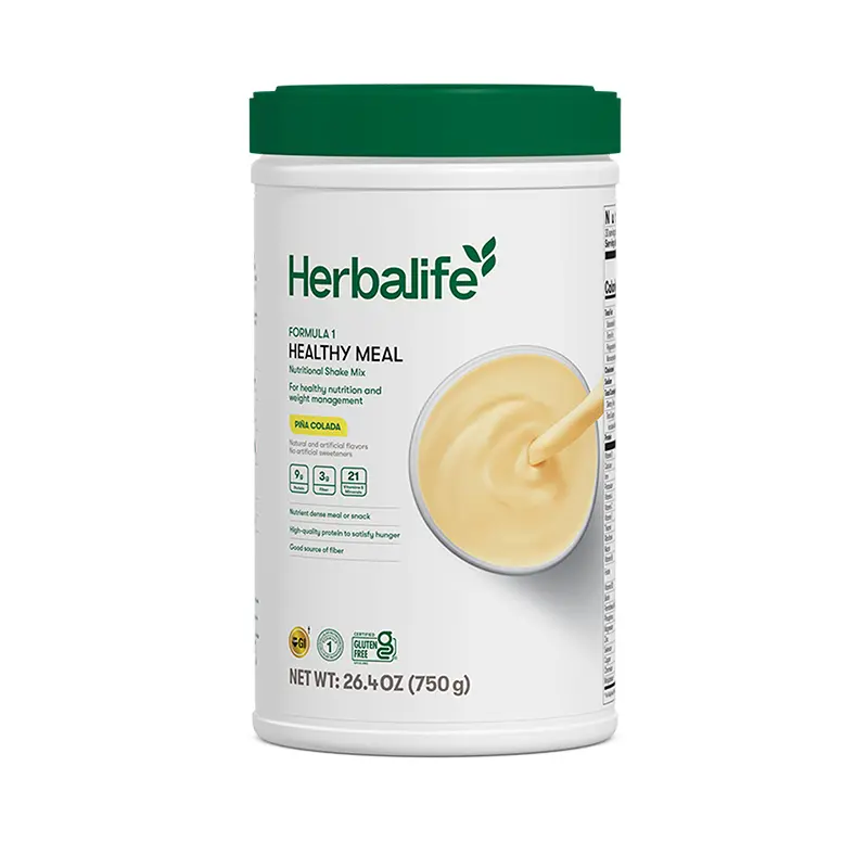 Herbalife Formula 1 Healthy Meal Nutritional Shake Mix Piña Colada 750 g Gluten Free Piña Colada Flavor Protein Blend Essential Vitamins Beverage 26.4 oz