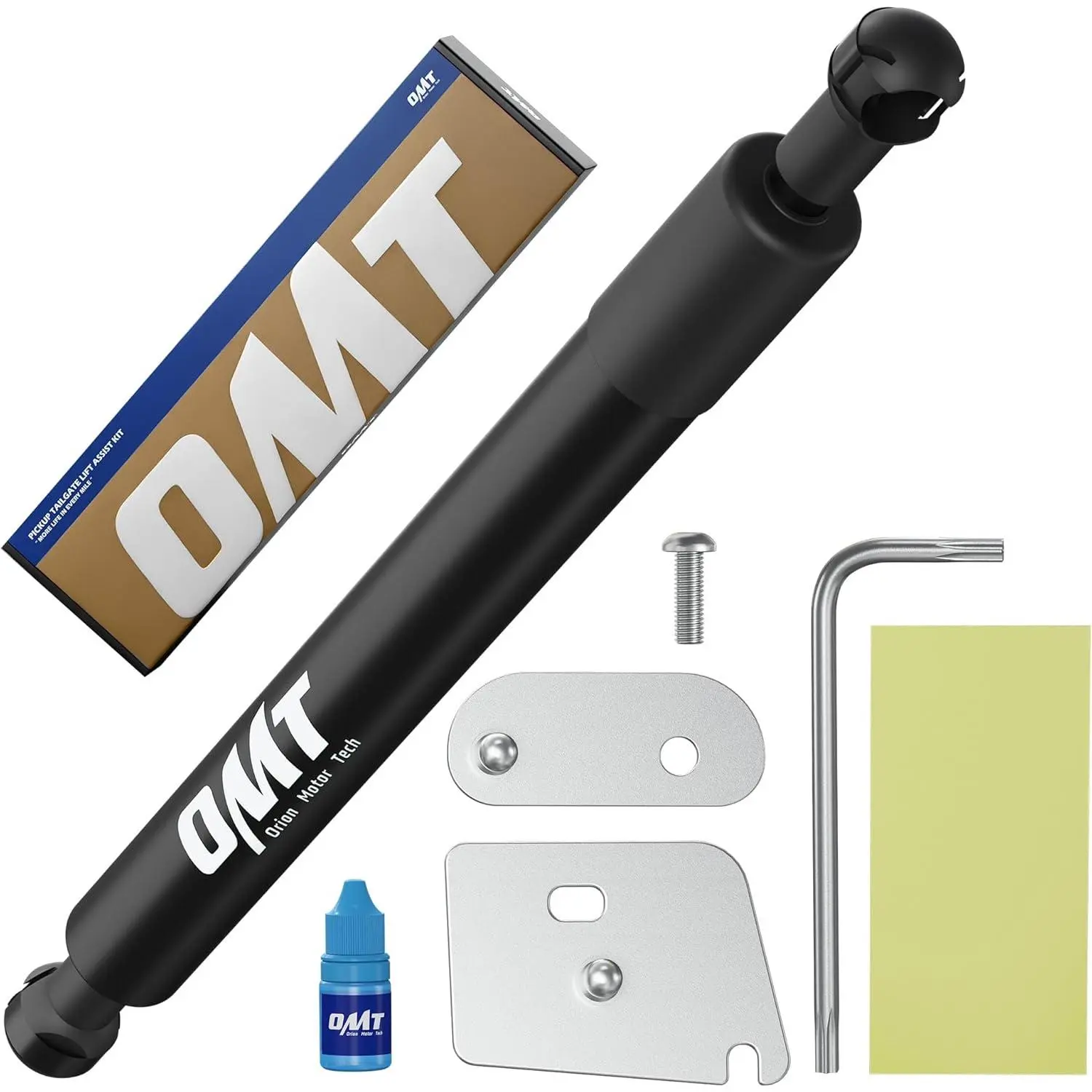 Truck Tailgate Assist Shock - 8.7" Length Shock Absorber Kit, Compatible with 2015-2025 Ford F-150 & 43204, Includes Zinc-Plated Mount Plates & Torx Wrench for Pickup Truck Strut