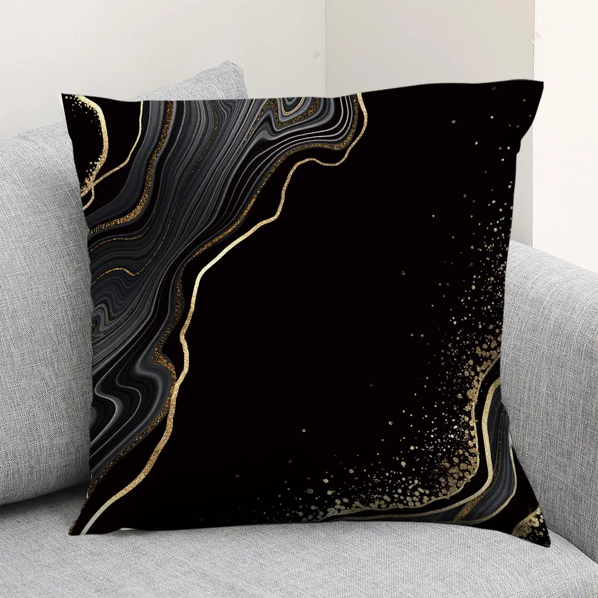 Modern Cushion Cover Without Filler, Geometric Abstract Line Print Throw Pillow Cover For Bedroom Living Room Home Decor