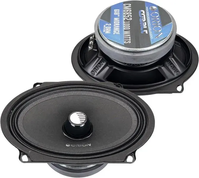 Orion CM6852 High Efficiency Bullet Car Audio Mid-Range Speaker, 5x7/6x8 in, 2-Ohm Impedance, 250W RMS/1000W Peak Power, 21 oz Ferrite, Enhanced Sound Precision for Car Audio Systems