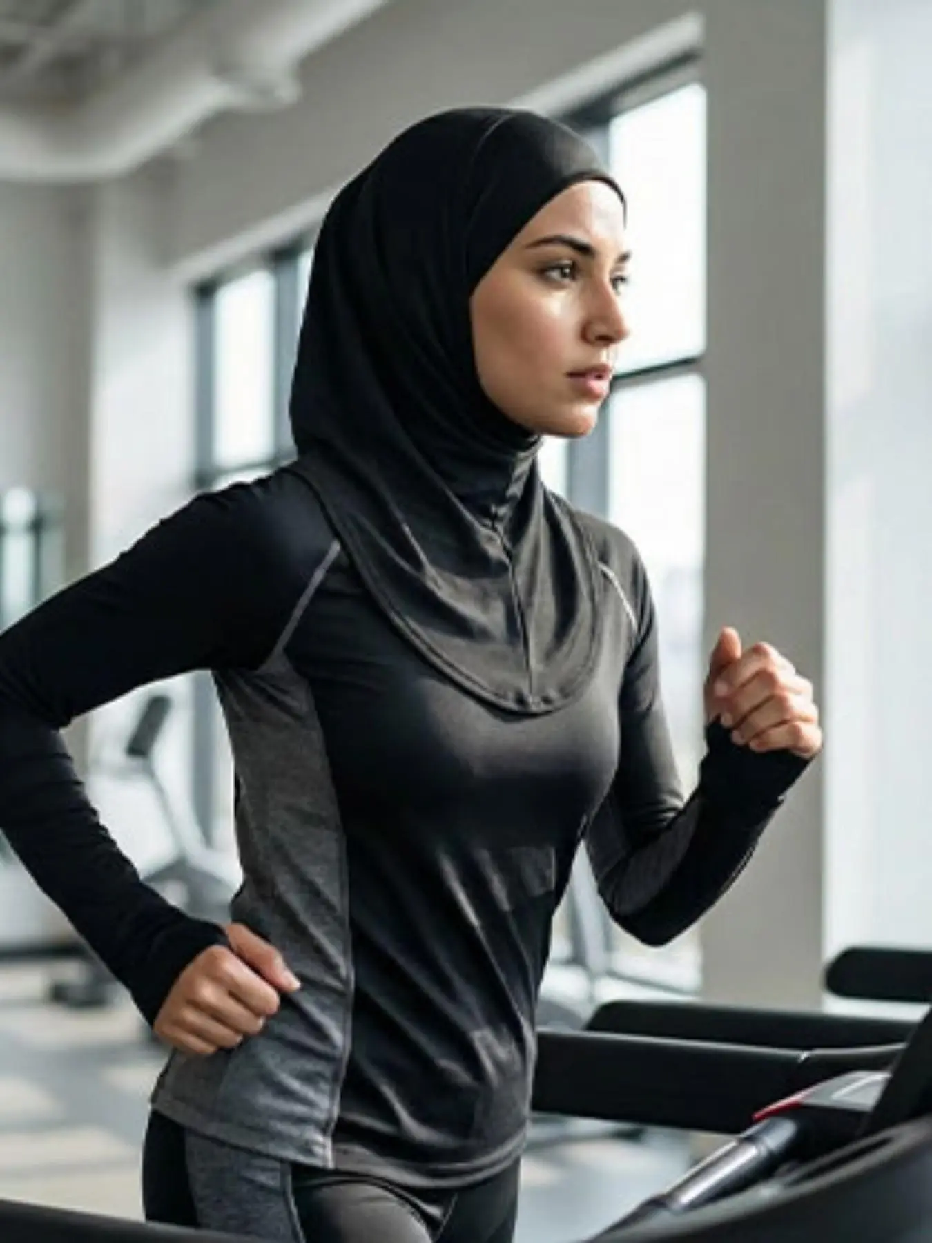 1pc Sporty Headscarf, Breathable Quick-Dry Fitness Headband, Elastic Fit for Gym, Yoga, Running, Conservative Workout Hijab for Muslim Women, Stretchy Hijab