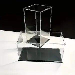 Modern Transparent Acrylic Display Box, Dustproof Showcase for Figurines, Crafts, Statues, Toys, Collectibles, Collectible Figures, Multi-Functional Desktop Organizer