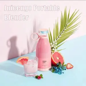 Portable Blender,Fashion Portable Blender For Shakes And Smoothies 11.8 Oz,USB Fast Charging Mini Mixer Bottle,Take It For Traveling, Outdoor, Gym, Office, Cars, Gift