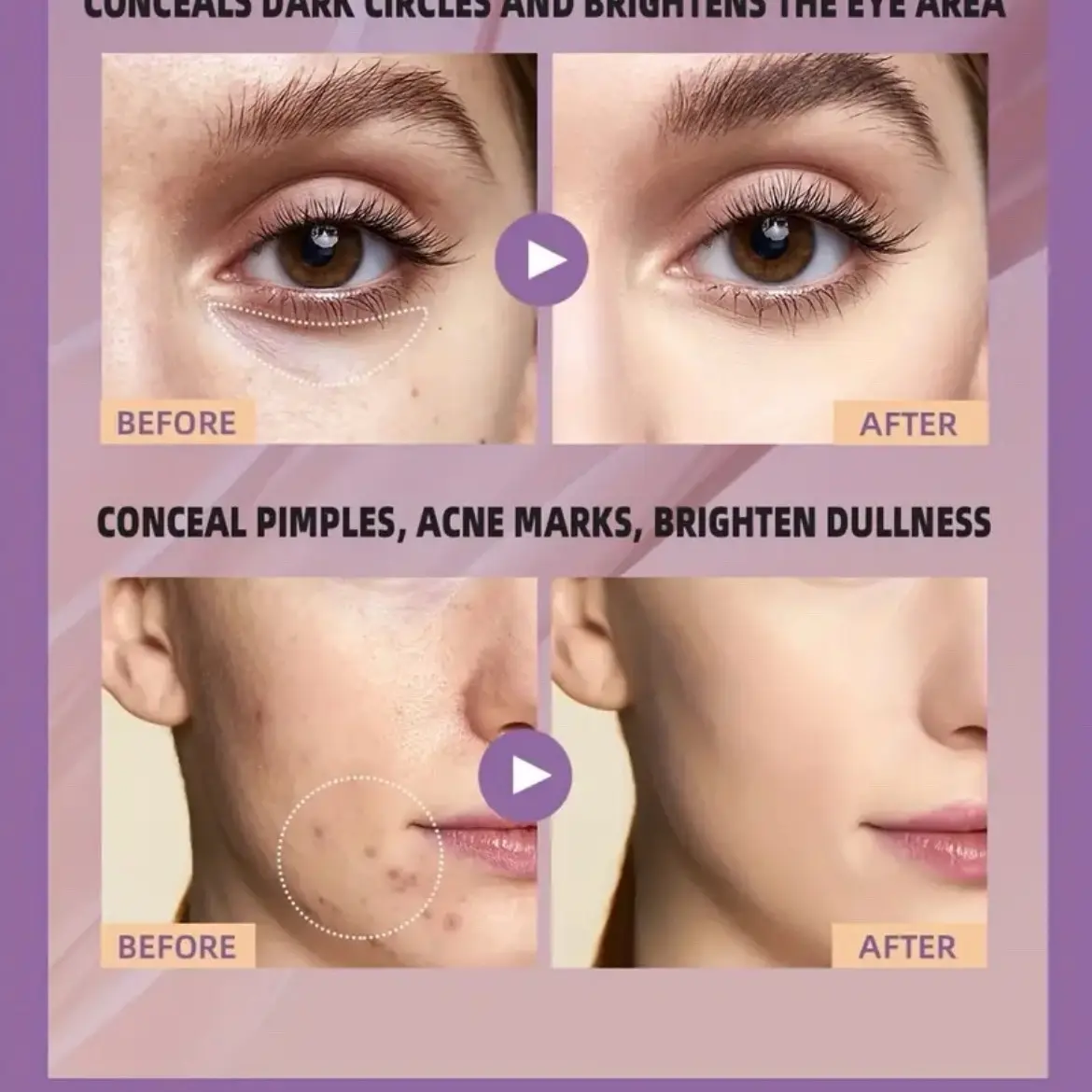 Lasting correction tape Concealer , Waterproof, Sweatproof, Durable.