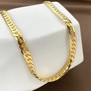 Luxury 18k Gold Flat Chain