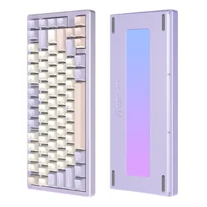 ATTACK SHARK X75 Aluminum CNC Wireless Mechanical Gaming Keyboard, BT/2.4G/USB-C Wired 81 Keys VIA Custom Keyboard, 10000 mAh Gasket Hot Swappable RGB Backlit Mechanical Keyboard for Mac/PC/PS4/Xbox e-sport game