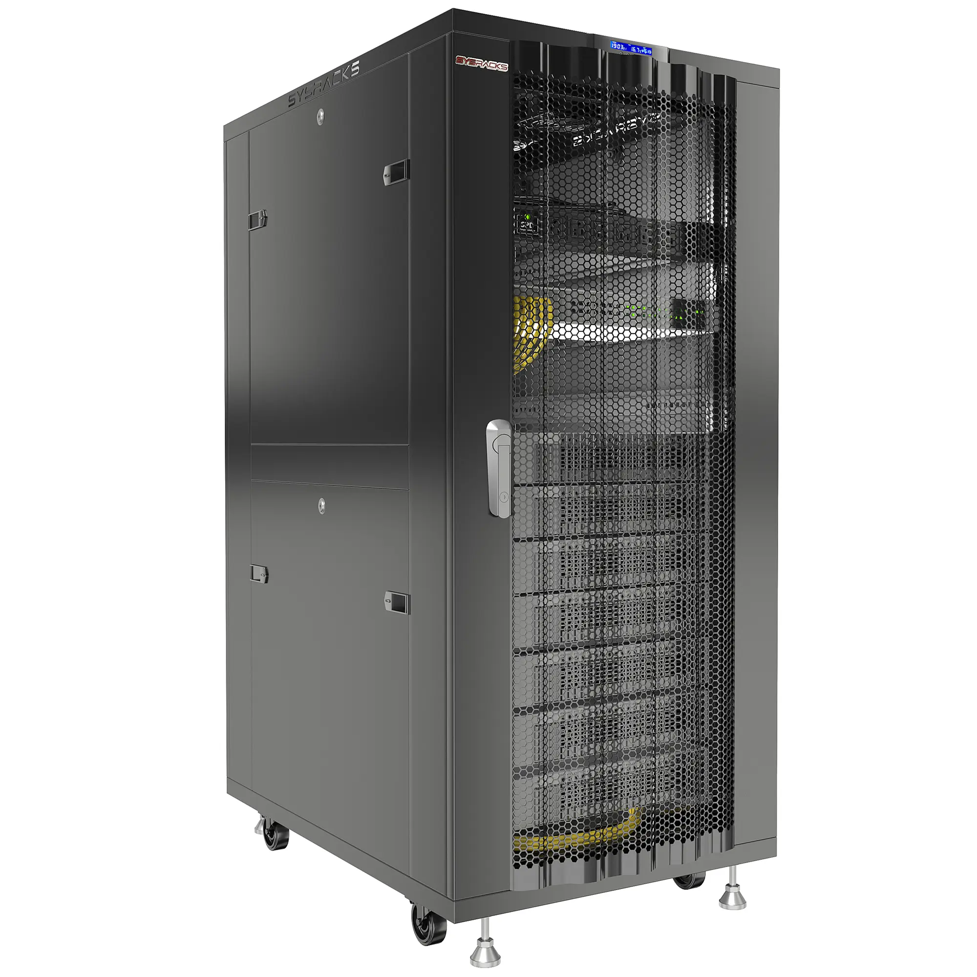 Sysracks Server Rack 32u SYSRACKS 32U Floor-Standing Server Rack Cabinet Mesh Door Locking ...