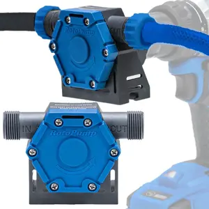 RotoPump Drill Pump, Self Priming Water Pump, 10+ Mounting Options,  for Standing Water in Tubs, Sinks, Showers, , Cleaning Fish Tanks, Removing Gasoline + Diesel or Engine Oil