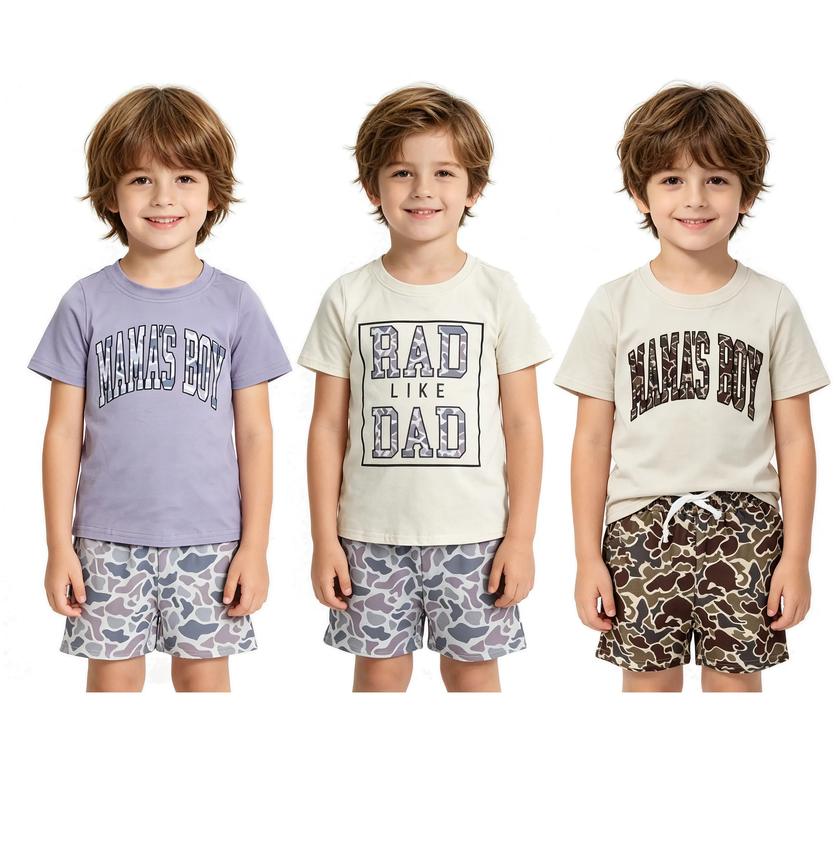 Boys' 4-5 Years Camo Casual Set - Mamas Boy Toddler Fashion Clothing Set with Outfit Ideas, Fitted