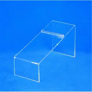 212 MAIN 4 in. Acrylic Angled Shoe Display - Heel Stopper, Acrylic Display Box, Organiser, Indoor Furniture Shelf & Rack Decor, Display Container