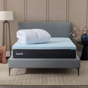 4 Inch Down Alternative and Gel Memory Foam Mattress Topper - Three Toppers In One - Queen