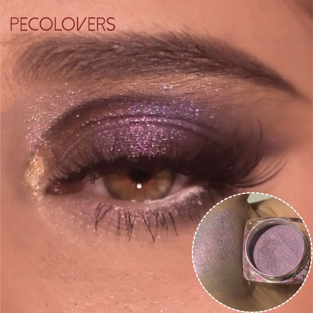 1PC Glitter Metallic Eyeshadow Powder, Glitter Shimmer Eyeshadow, Eye Makeup Products, Highly Pigmented, Highlighter Powder, Glitter Beauty, Instant Radiance, Waterproof and Sweatproof, Suitable for Eyes/face/body, Long-lasting Makeup