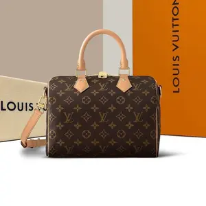 Pre-owned Louis Vuitton Canvas Tote Bags Speedy 25 Monogram Top Handle Bag (RFID Chip)