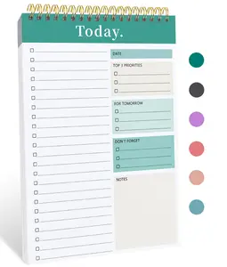 Undated To-Do List Planner Notebook - 52 Sheets, PP Cover Office Organizer, Office Stationery Supplies for Daily Work Productivity & Goal Tracking