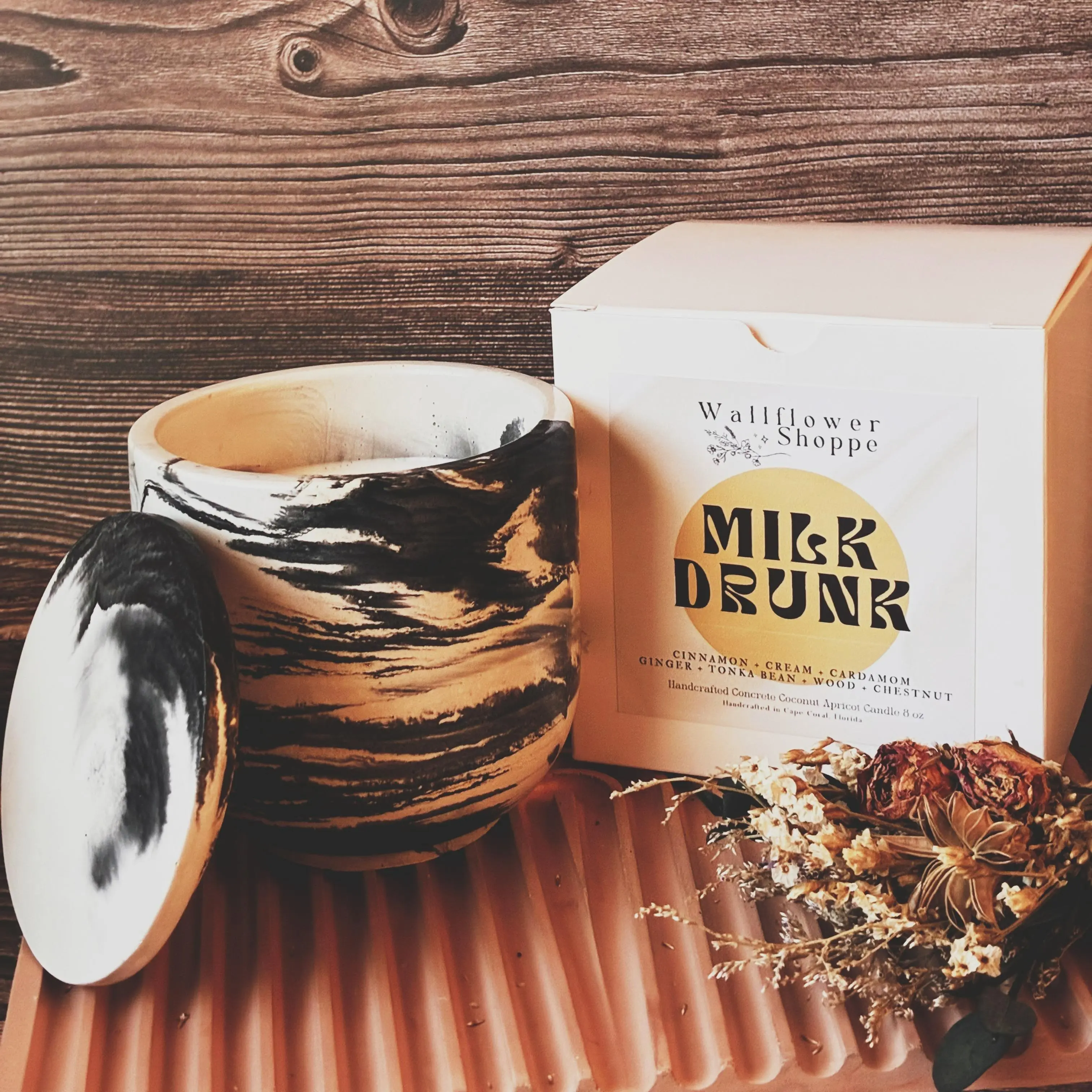 Milk Drunk Concrete Candle