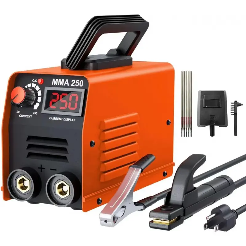 110V Portable Mini Stick Welding Machine, IGBT DC Inverter with Digital Display, Hot Start, Arc Force & Anti-Stick Functions, Supports E6013/E6011 Electrodes, Welding Machines