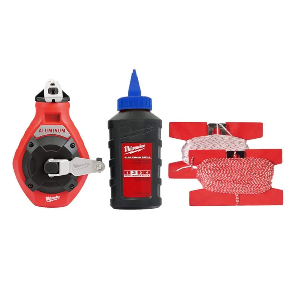 100 ft. Aluminum Chalk Reel Kit with Blue Chalk and Bonus Line
