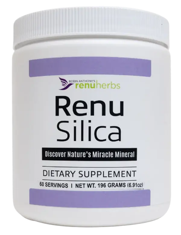 Renu Herbs Silica Dietary Supplement Powder – Mineral Supplement for Hair, Skin, Nails & Daily Wellness