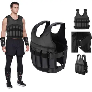 Adjustable Weighted Vest, Up To 110LB With 12 Weight Packs Weighted Vest For Fitness Weighted Vest For Athletic Training Fitness Jacket For Men's And Women's Fitness Strength Training Vest For Athletic Running Weighted Jacket With Waist Belt And Shoulder