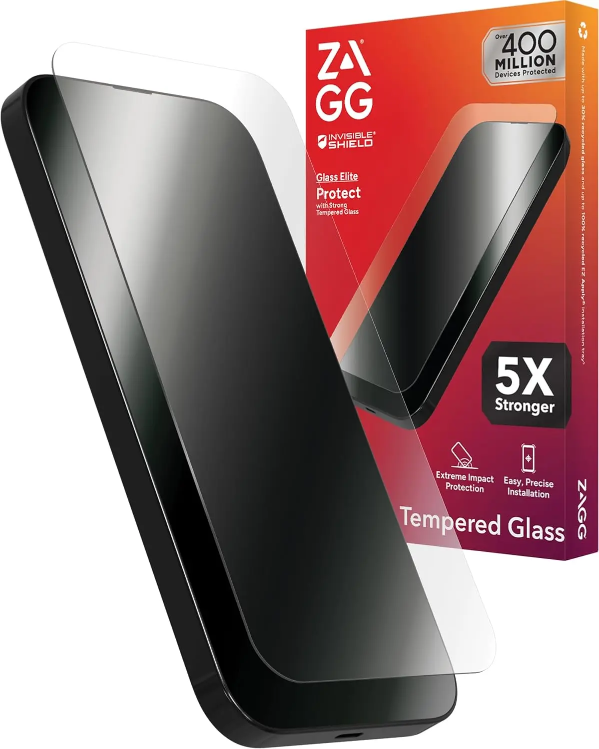 ZAGG InvisibleShield Glass Elite Screen Protector for iPhone 15 Pro, Smartphone-Cellphone-Handheld Devices Accessories