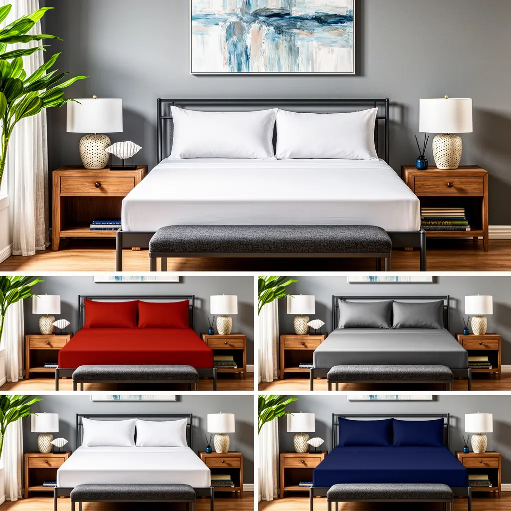 Fitted Bottom Sheet Queen Size - Premium Microfiber - Ultra-Soft Hotel Luxury - Deep Pocket - Durable and Long Lasting (Queen, Grey)