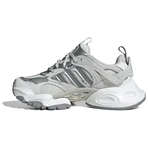 Adidas XLG Runner Deluxe 'Grey Silver' Men's Lightweight Cushioned Training Shoes with Laces All Seasons Breathable Mesh Upper