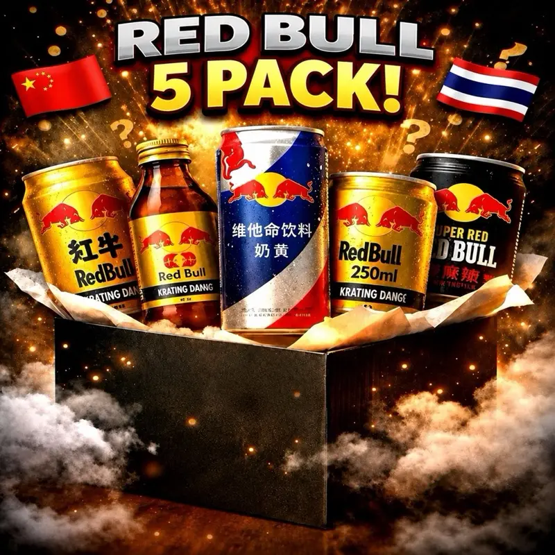 Assorted exotic redbull bundle of 5 Assorted exotic redbull bundle of 5