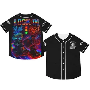 Wooli x Subtronics x Excision "Lock In" Rave Baseball Jersey EDM Music Shirt, EDM Festival Family Gift, Unisex Breathable Men's Jersey, 420 Lover Graphic Shirt, Gift For Baseball Fan EDM Electronics Music